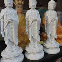 Tượng Phật A Di Đà Tịnh Tông thân trắng 36cm ttq1