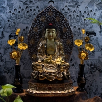 Tượng Phật A Di Đà Bằng Đồng Mạ Vàng 24k Nano 40cm 1