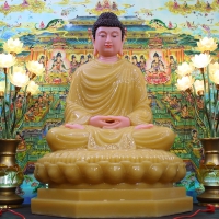 Tượng Phật Thích Ca Bột Đá Thạch Anh 88cm1